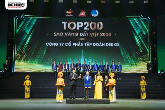 TẬP ĐOÀN DEKKO VINH DỰ ĐẠT GIẢI THƯỞNG SAO VÀNG ĐẤT VIỆT 2024