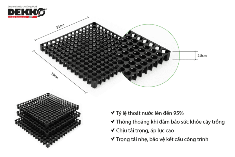 Vỉ nhựa thoát nước - Báo giá vỉ thoát nước DEKKO mới nhất