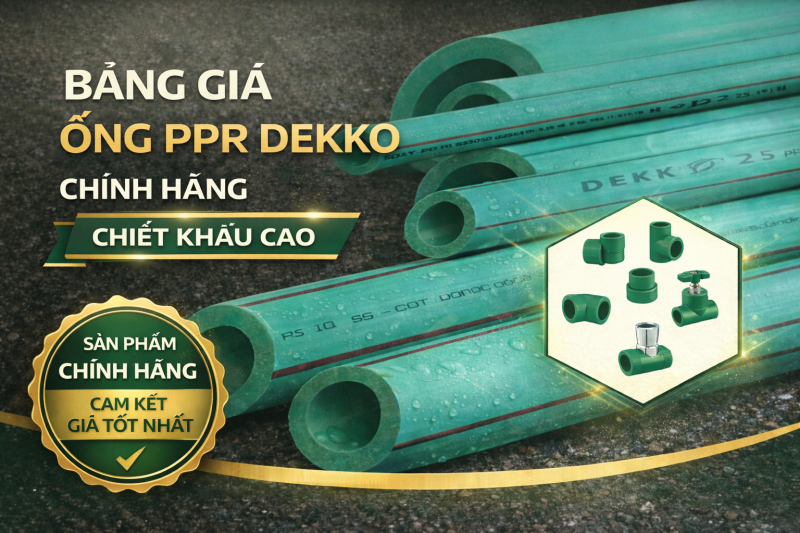 Bảng giá ống PPR DEKKO chính hãng, chiết khấu cao