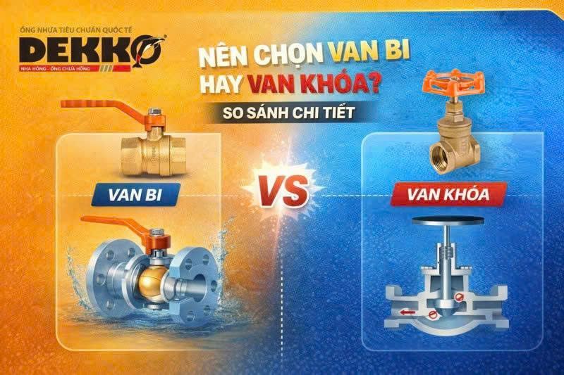 Nên chọn van bi hay van khóa? So sánh chi tiết