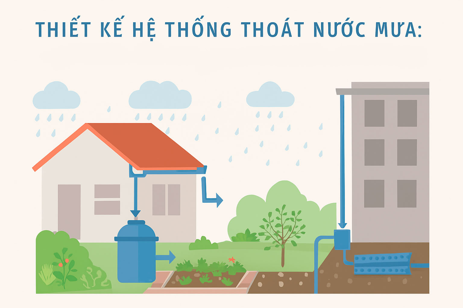 Thiết kế hệ thống thoát nước mưa